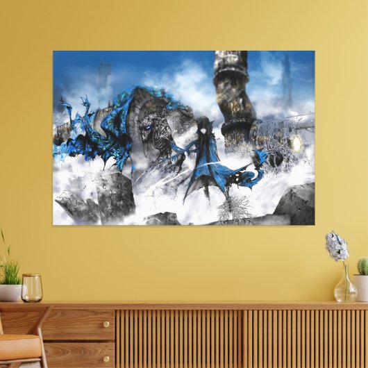 industrial easy art - sci-fi landscape canvas afdruk (Insitu (Woonkamer))
