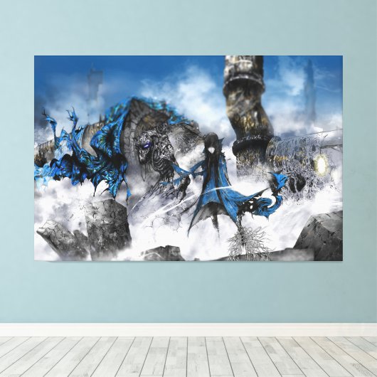 industrial easy art - sci-fi landscape canvas afdruk (Insitu (Houten vloer))