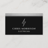 Industrial Electrician Metallic QR Code Visitekaartje (Voorkant)