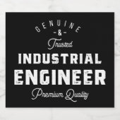 Industrial engineer, coole, engineer, engineering likeurfles etiket (Enkel label)