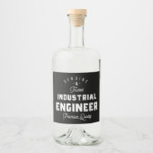 Industrial engineer, coole, engineer, engineering likeurfles etiket (Voorkant)