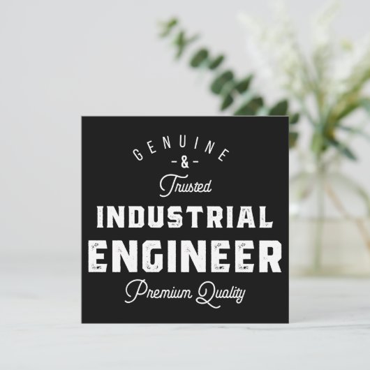 Industrial engineer, coole, engineer, engineering save the date (Staand voorkant)