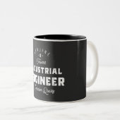 Industrial engineer, coole, engineer, engineering tweekleurige koffiemok (Voorkant rechts)
