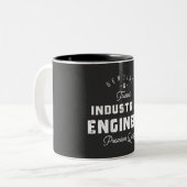 Industrial engineer, coole, engineer, engineering tweekleurige koffiemok (Voorkant links)