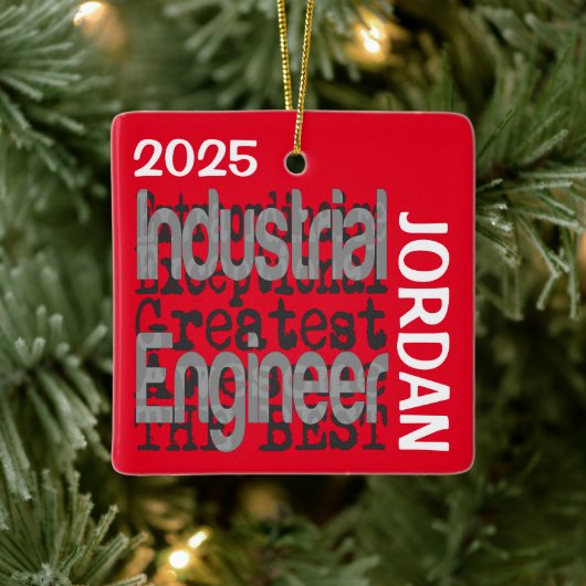 Industrial Engineer Extraordinaire CUSTOM Keramisch Ornament (Boom)