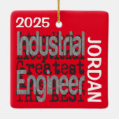 Industrial Engineer Extraordinaire CUSTOM Keramisch Ornament (Achterkant)