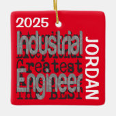 Industrial Engineer Extraordinaire CUSTOM Keramisch Ornament (Voorkant)
