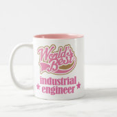 Industrial Engineer Gift (beste werelden) Tweekleurige Koffiemok (Links)