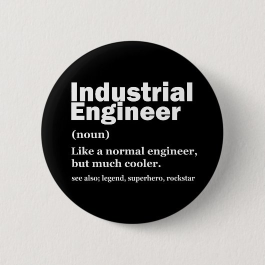 Industrial Engineering Funny Engineer Ronde Button 5,7 Cm (Voorkant)