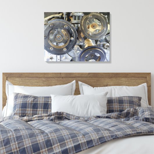  Industrial Gears Canvas (Insitu (Slaapkamer))
