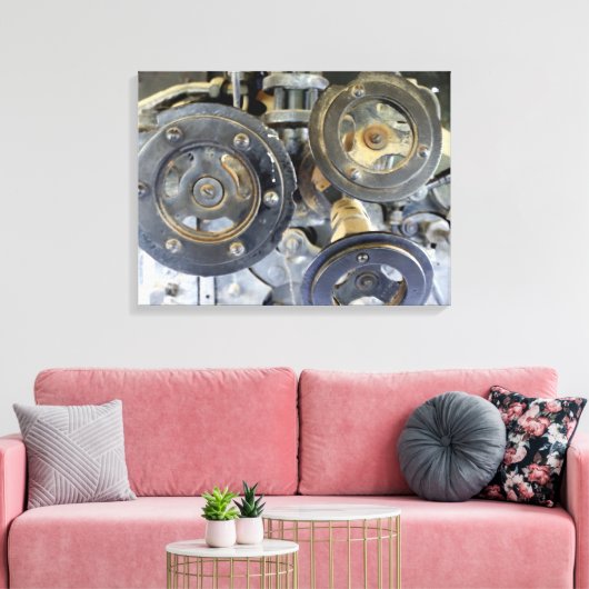  Industrial Gears Canvas Afdruk (Insitu (Woonkamer))