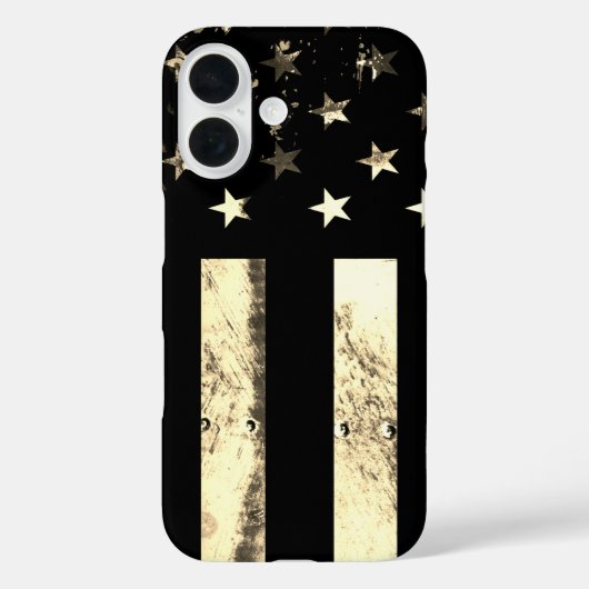 Industrial Grunge American Flag Desert Sepia Case-Mate iPhone Case (Achterkant)