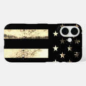 Industrial Grunge American Flag Desert Sepia Case-Mate iPhone Case (Achterkant (horizontaal))