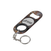 Industrial Grunge Personalize Name Gift Mini Flessenopener (Achterkant Gekanteld)
