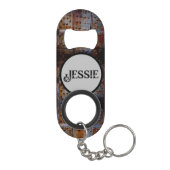 Industrial Grunge Personalize Name Gift Mini Flessenopener (Achterkant)