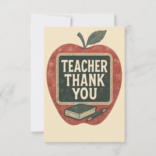 Industrial Grunge Teacher  – Vintage Classroom Bedankkaart (Voorkant)