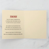 Industrial Grunge Teacher  – Vintage Classroom Bedankkaart (Binnen)