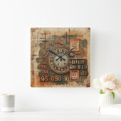  Industrial Grunge wandklok (Huis)