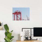 Industrial Harbor Port Crane Sketch Poster (Thuiskantoor)