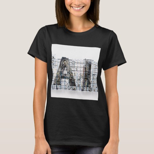 Industrial Letterform – AI T-shirt (Voorkant)