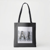 Industrial Letterform – AI Tote Bag (Voorkant)