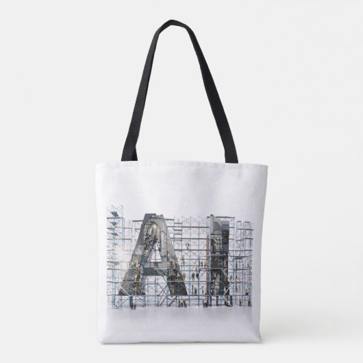 Industrial Letterform – AI Tote Bag (Achterkant)