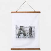 Industrial Letterform Architecture Art Hangend Wandkleed (Voorkant)