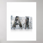 Industrial Letterform Architecture Art Poster (Voorkant)