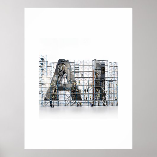Industrial Letterform Architecture Art Poster (Voorkant)