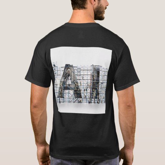 Industrial Letterform Architecture Art T-shirt (Achterkant)