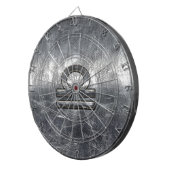 Industrial Libra Zodiab Sign in Silver Steel Dartbord (Voorkant Rechts)