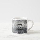 Industrial Libra Zodiab Sign in Silver Steel Espresso Kop (Rechts)