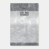 Industrial Libra Zodiab Sign in Silver Steel Post-it® Notes (Voorkant)