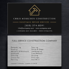 Industrial Metal Handyman Visitekaartje