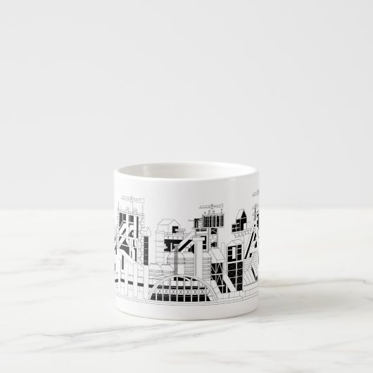 Industrial Metallurgical Combine Silhouette Espresso Kop (Voorkant)