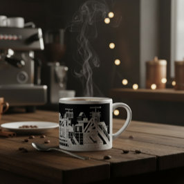 Industrial Metallurgical Combine Silhouette  Espresso Kop