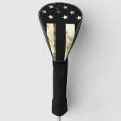 Industrial Military American Flag Desert Sepia Golfheadcover (Voorkant)
