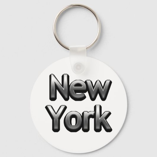 Industrial New York - On White Sleutelhanger (Voorkant)