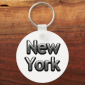 Industrial New York - On White Sleutelhanger (Voorkant)