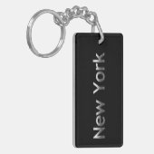 Industrial New York - op zwart Sleutelhanger (Voorkant Links)