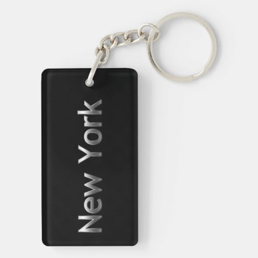 Industrial New York - op zwart Sleutelhanger (achterkant)