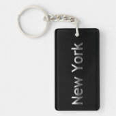 Industrial New York - op zwart Sleutelhanger (Voorkant)