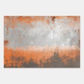 Industrial Orange and Silver Metallic Inpakpapier Vel (Voorkant)