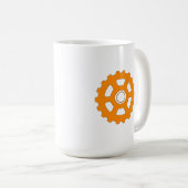 Industrial Orange Gear Cogwheel Koffiemok (Voorkant rechts)