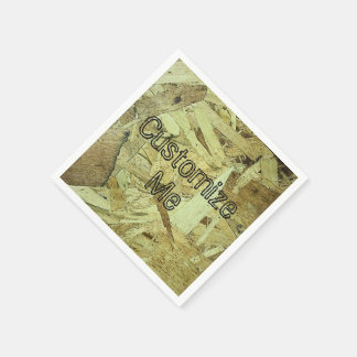 Industrial OSB Wood Grain DIY Name Monogram Servet