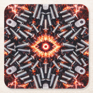 Industrial Pulse - High-Voltage Coaster Set Kartonnen Onderzetters