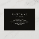 Industrial Retro Monogrammed Professional Bistre Visitekaartje (Achterkant)