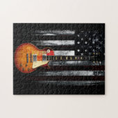 Industrial Retro Rock American Flag Legpuzzel (Horizontaal)