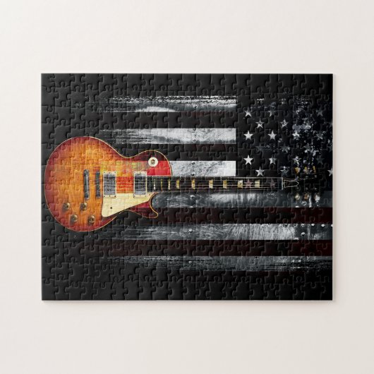  Industrial Retro Rock American Flag Legpuzzel (Horizontaal)
