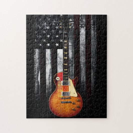 Industrial Retro Rock American Flag Legpuzzel (Verticaal)